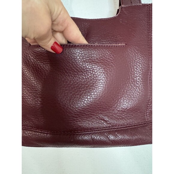 The Sak De Young Tote Bag in Burgundy/Red Pebbled Leather Excellent - Picture 2 of 14